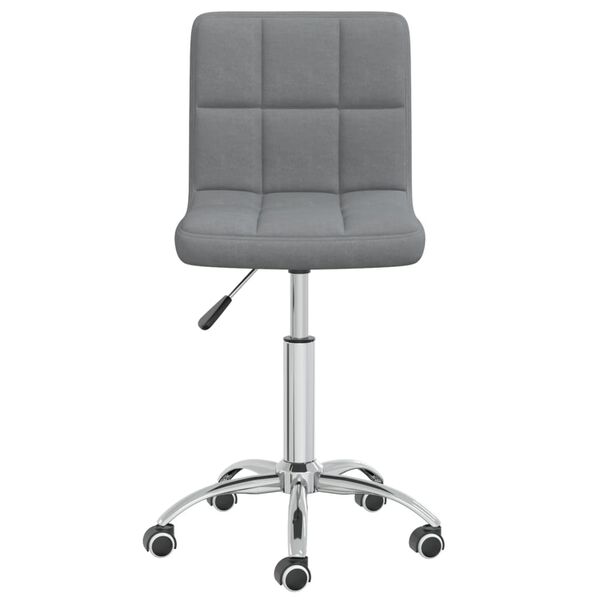 vidaXL Swivel Office Chair Light Grey Fabric