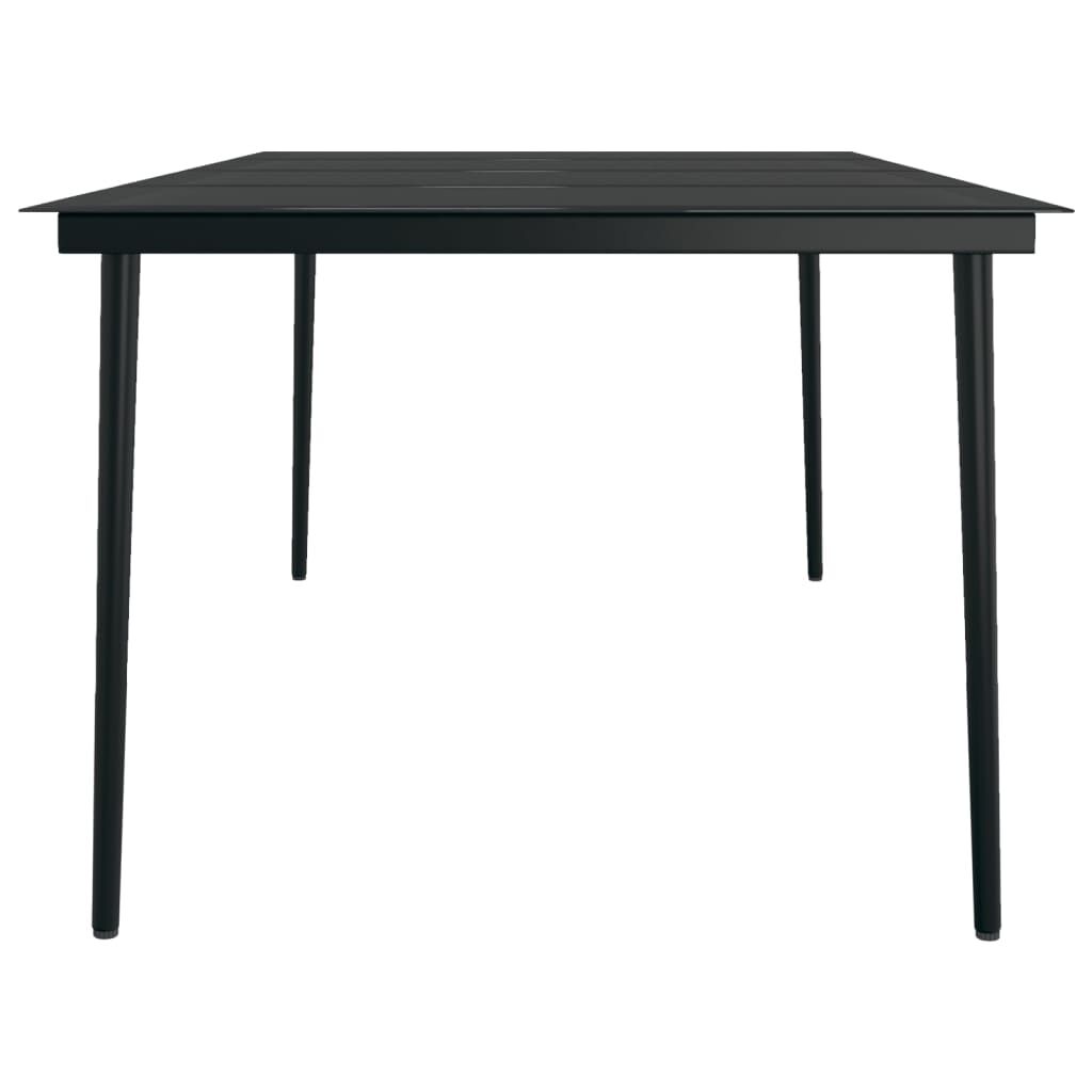 vidaXL 9 Piece Garden Dining Set Grey and Black