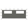 vidaXL Gazebo Sidewall with Windows 6x2 m Anthracite