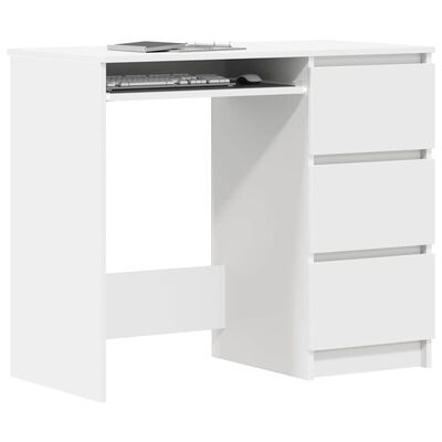 vidaXL Desk White 90x45x76 cm Engineered Wood, white vidaXL Desk White 90x45x76 cm Engineered Wood