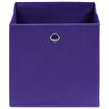 vidaXL Storage Boxes 10 pcs Non-woven Fabric 28x28x28 cm Purple
