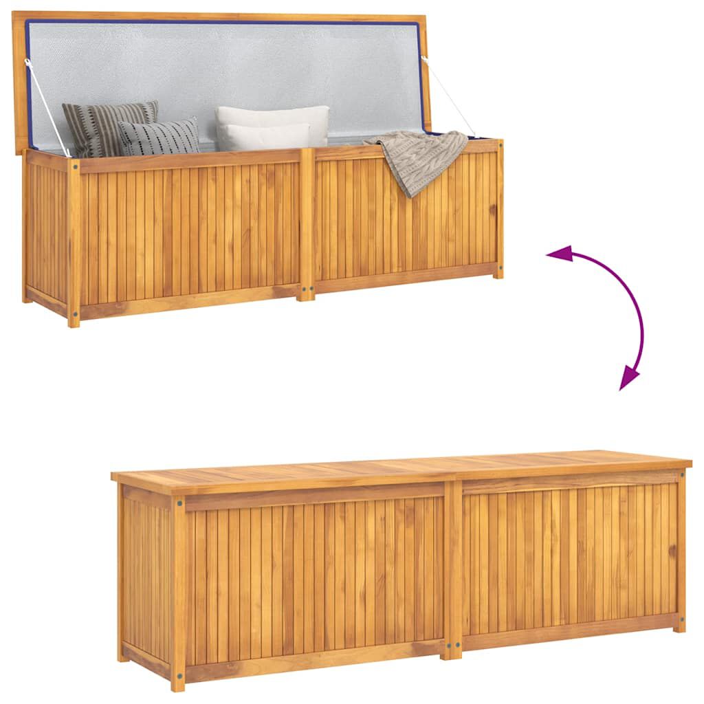 vidaXL Garden Box 175x50x55 cm Solid Wood Teak