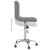 vidaXL Swivel Dining Chair Light Grey Fabric