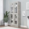 vidaXL Vitrine Cabinet Concrete Grey 82.5x30.5x185.5 cm Engineered Wood