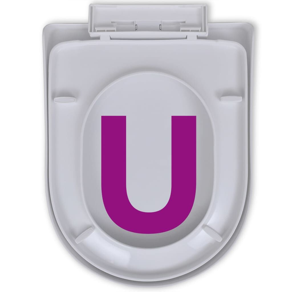vidaXL Toilet Seats with Soft Close Lids 2 pcs Plastic White