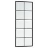 vidaXL Wall Mirrors 2 pcs Black 100x40 cm Metal