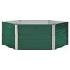 vidaXL Raised Garden Bed 129x129x45 cm Galvanised Steel Green