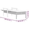 vidaXL Sun Lounger with Cushion Grey Poly Rattan