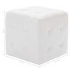 vidaXL Pouffe 2 pcs White 30x30x30 cm Faux Leather
