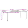 vidaXL 7 Piece Garden Dining Set Black
