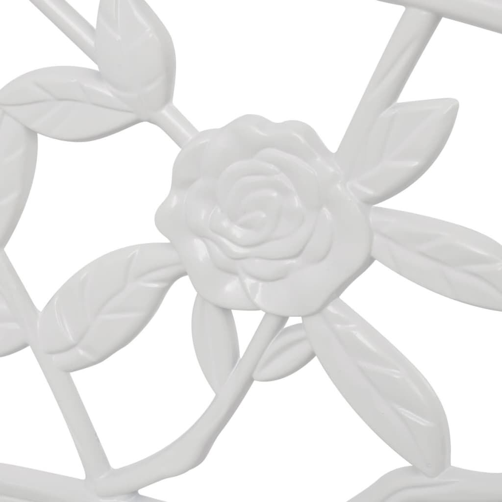vidaXL Garden Bench 100 cm Cast Aluminium White