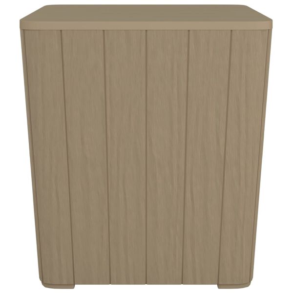 vidaXL Garden Table with Removable Lid Light Brown Polypropylene