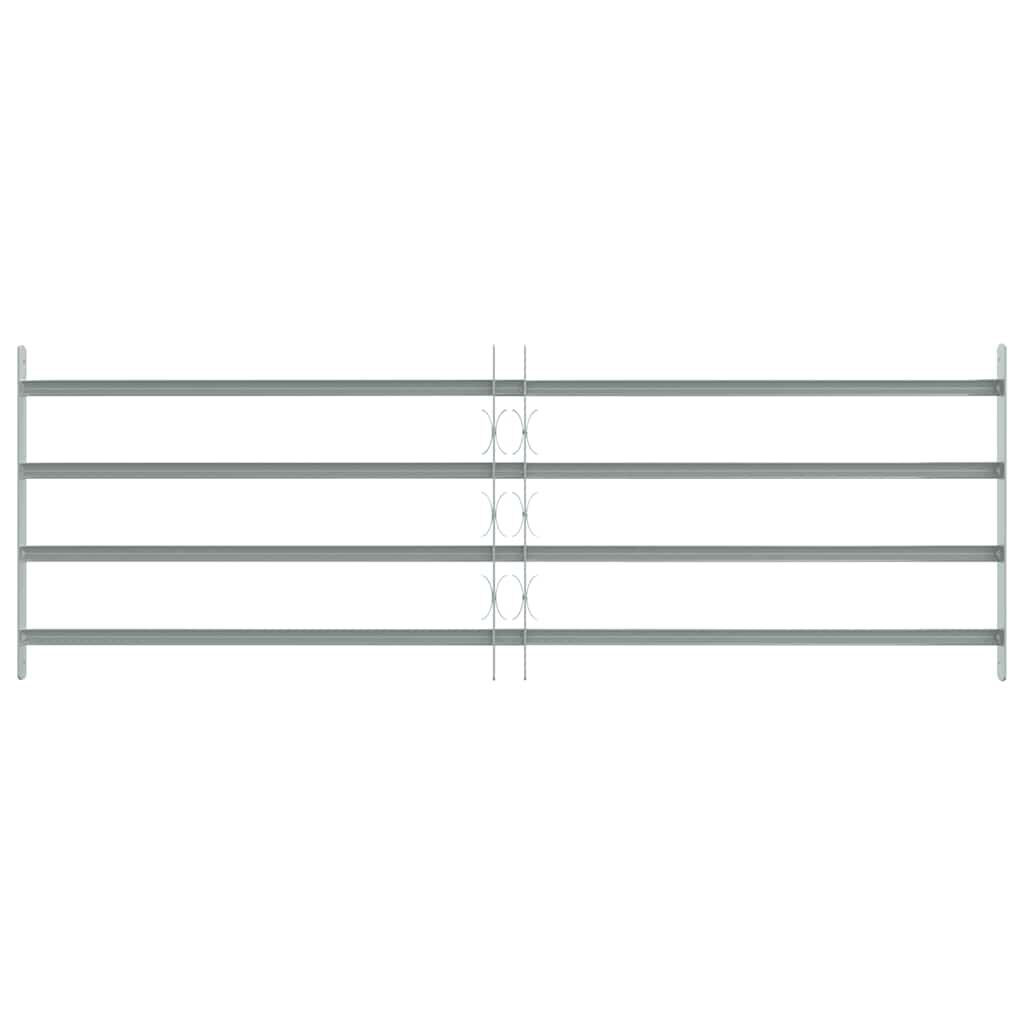 Adjustable Security Grille for Windows with 4 Crossbars 1000-1500 mm