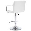 vidaXL Bar Stools 2 pcs White Faux Leather