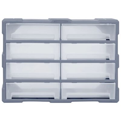 vidaXL Multi-drawer Organiser with 8 Big Drawers 52x16x37 cm, grey vidaXL Multi-drawer Organiser with 8 Big Drawers 52x16x37 cm