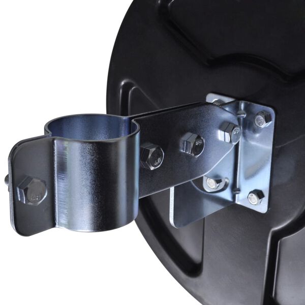 vidaXL Convex Traffic Mirror PC Plastic Black 30 cm Outdoor