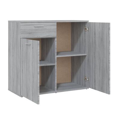 vidaXL Sideboard Grey Sonoma 80x36x75 cm Engineered Wood, grey sonoma vidaXL Sideboard Grey Sonoma 80x36x75 cm Engineered Wood