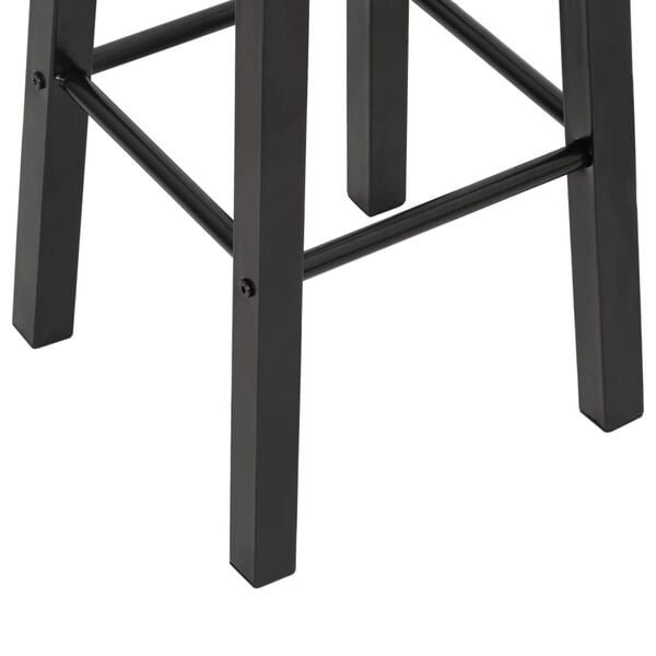 vidaXL Bar Stools 2 pcs Black MDF