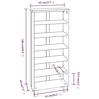 vidaXL CD Cabinet HAMAR White 45x18x100 cm Solid Wood Pine, white vidaXL CD Cabinet HAMAR White 45x18x100 cm Solid Wood Pine