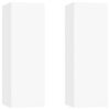 vidaXL TV Cabinets 2 pcs White 30.5x30x90 cm Engineered Wood