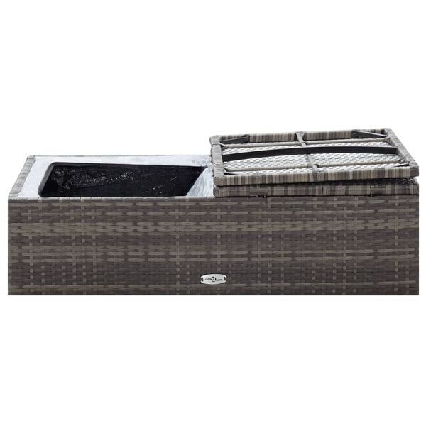 vidaXL 2 Piece Garden Lounge Set with Cushions Poly Rattan Grey