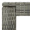 vidaXL Garden Bar Table Grey 100x60.5x110.5 cm Poly Rattan