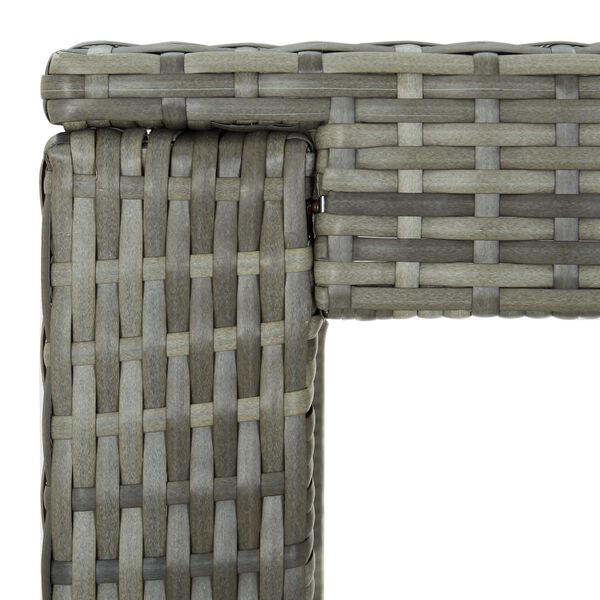 vidaXL Garden Bar Table Grey 100x60.5x110.5 cm Poly Rattan