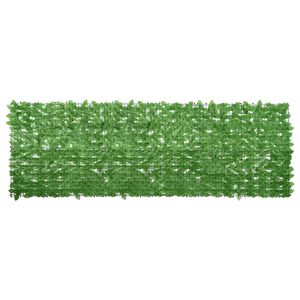 vidaXL Balcony Screen with Green Leaves 300x100 cm