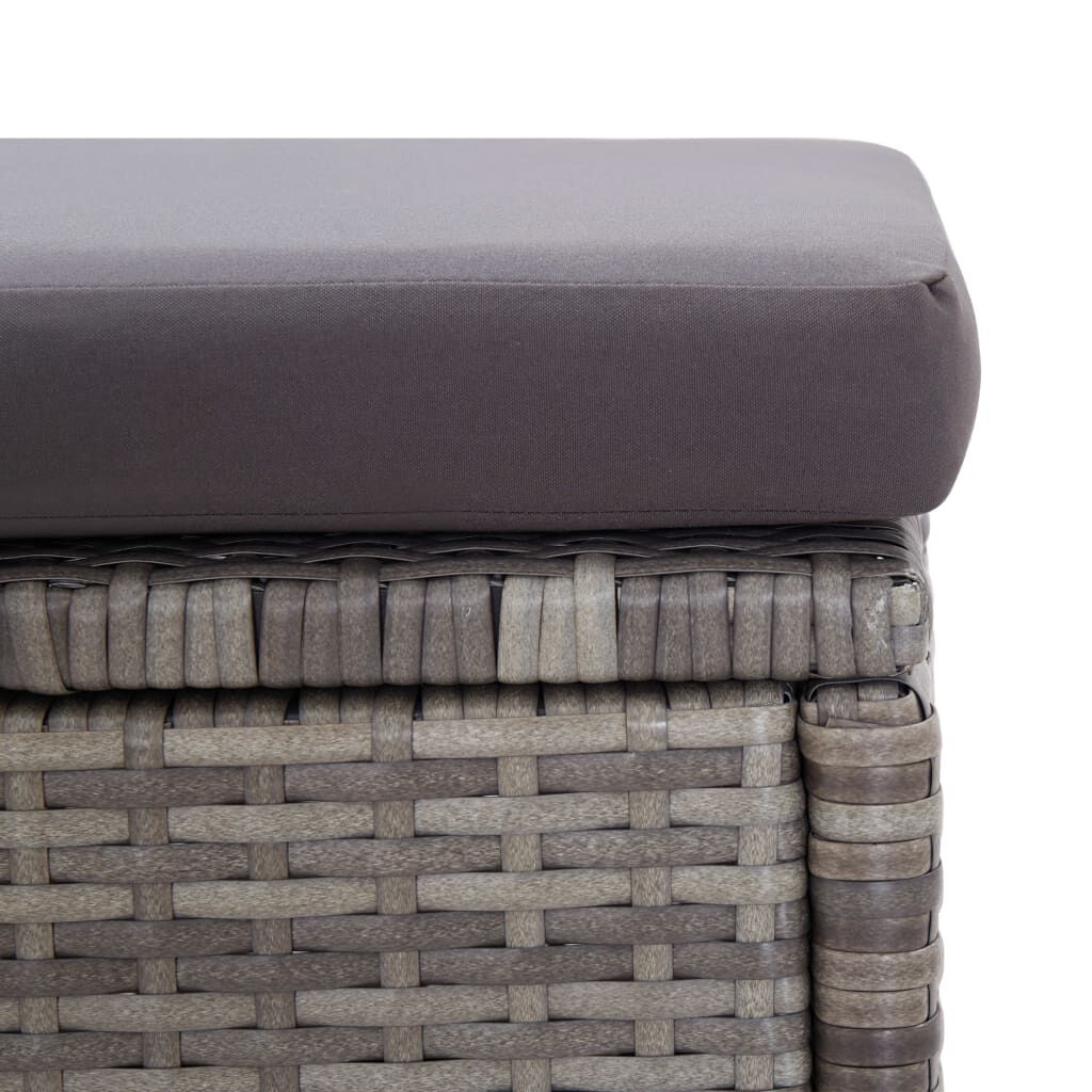vidaXL 6 Piece Garden Sofa Set with Cushions Poly Rattan Dark Grey