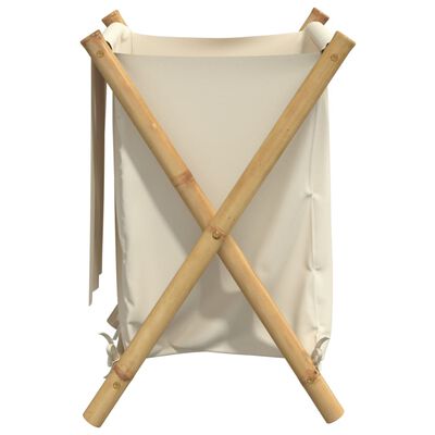 vidaXL Laundry Basket Cream White 45x55x63.5 cm Bamboo,  vidaXL Laundry Basket Cream White 45x55x63.5 cm Bamboo