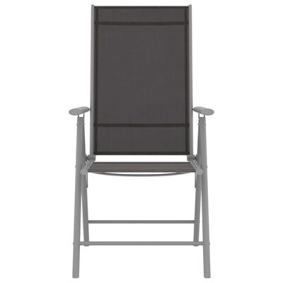 vidaXL 5 Piece Garden Dining Set Aluminium Silver and Black, silver vidaXL 5 Piece Garden Dining Set Aluminium Silver and Black