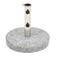 vidaXL Parasol Base Granite Round 20 kg, grey vidaXL Parasol Base Granite Round 20 kg
