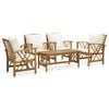 vidaXL 5 Piece Garden Lounge Set with Cushions Solid Acacia Wood