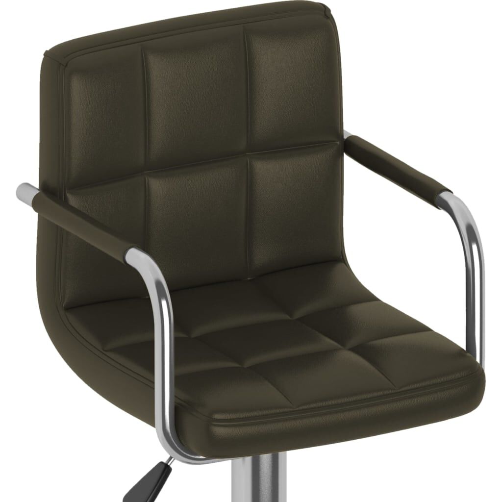 vidaXL Bar Stool Brown Faux Leather