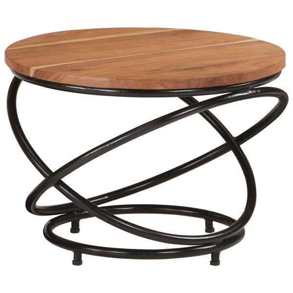 vidaXL Coffee Table Ø 55x40 cm Solid Wood Acacia