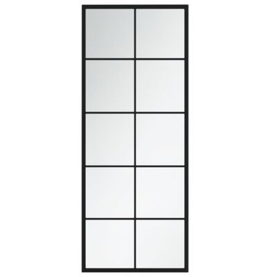 vidaXL Wall Mirrors 2 pcs Black 100x40 cm Metal