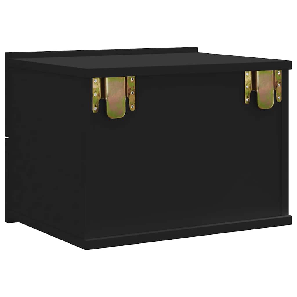 vidaXL Bedside Cabinet Black 40x30x30 cm Engineered Wood