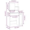 vidaXL Dressing Table Set White 86.5x35x136 cm