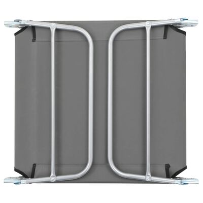 vidaXL Folding Sun Loungers 2 pcs Steel and Fabric Grey, grey vidaXL Folding Sun Loungers 2 pcs Steel and Fabric Grey