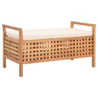 vidaXL Storage Bench 93x49x49 cm Solid Walnut Wood,  vidaXL Storage Bench 93x49x49 cm Solid Walnut Wood