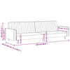 vidaXL 2-Seater Sofa Bed Black Velvet