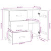 vidaXL Sideboard HAMAR Light Grey 90x40x80 cm Solid Pinewood