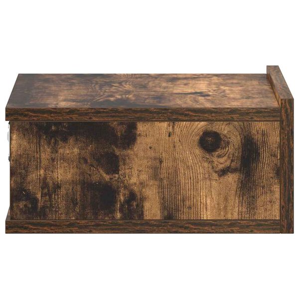 vidaXL Floating Nightstands 2 pcs Smoked Oak 40x30x15cm Engineered Wood