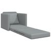 vidaXL Floor Sofa Bed 2-in-1 Light Grey 112x174x55 cm Fabric