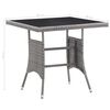 vidaXL 5 Piece Garden Dining Set Poly Rattan Grey