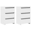 vidaXL Bed Cabinets 2 pcs White 40x35x62.5 cm Engineered Wood