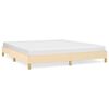 vidaXL Bed Frame without Mattress Cream 180x200 cm Super King Fabric