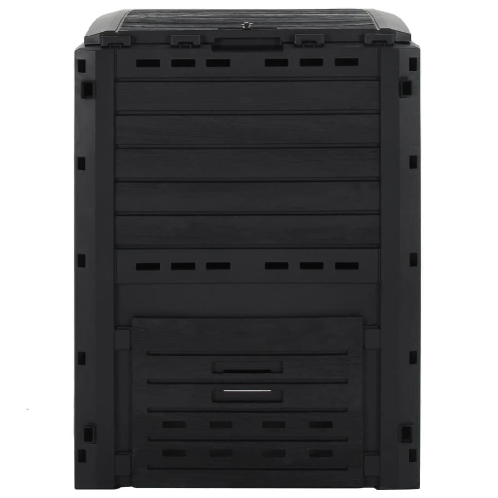 vidaXL Garden Composter Black 280 L Polypropylene