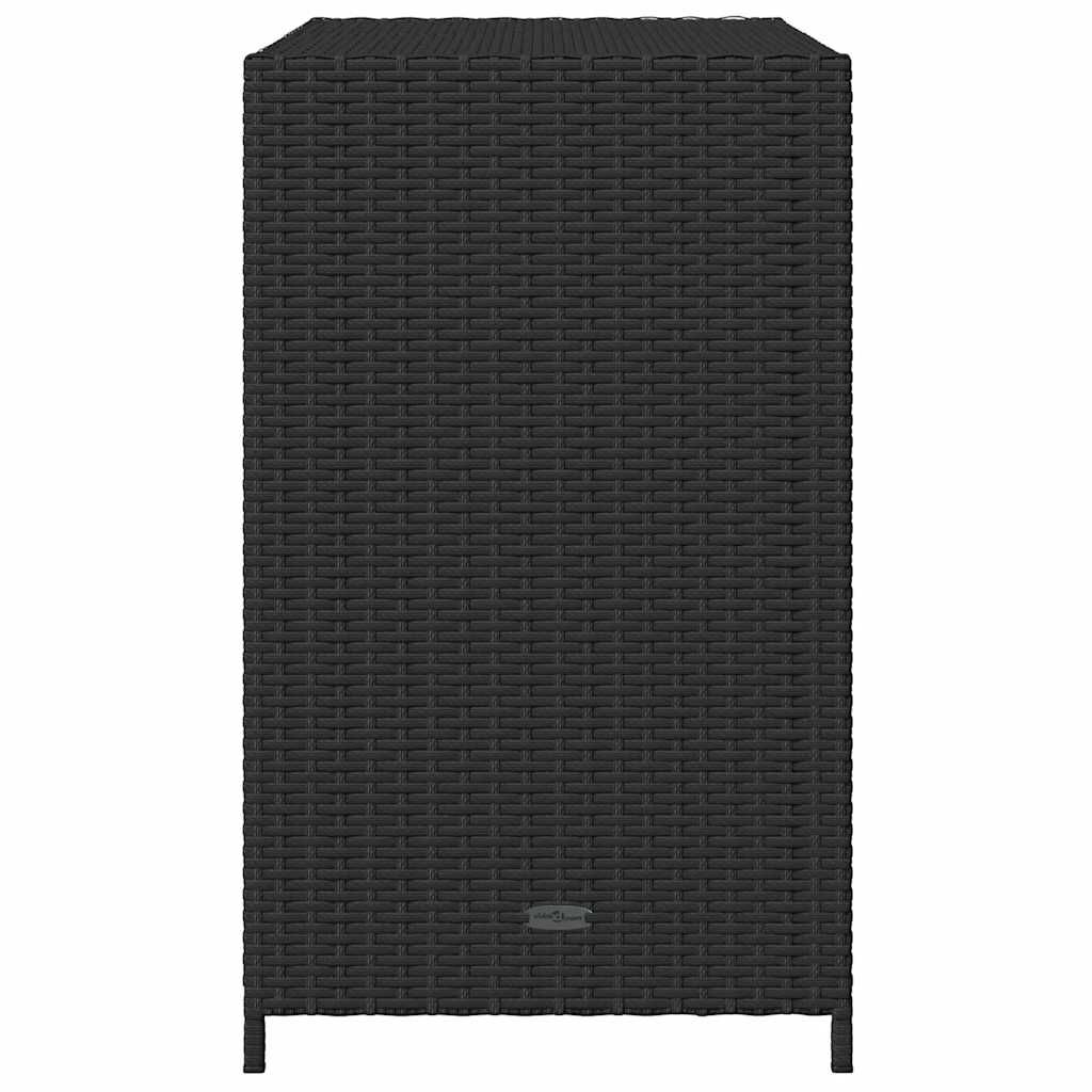 vidaXL Garden Storage Cabinet Black 83x45x76 cm Poly Rattan