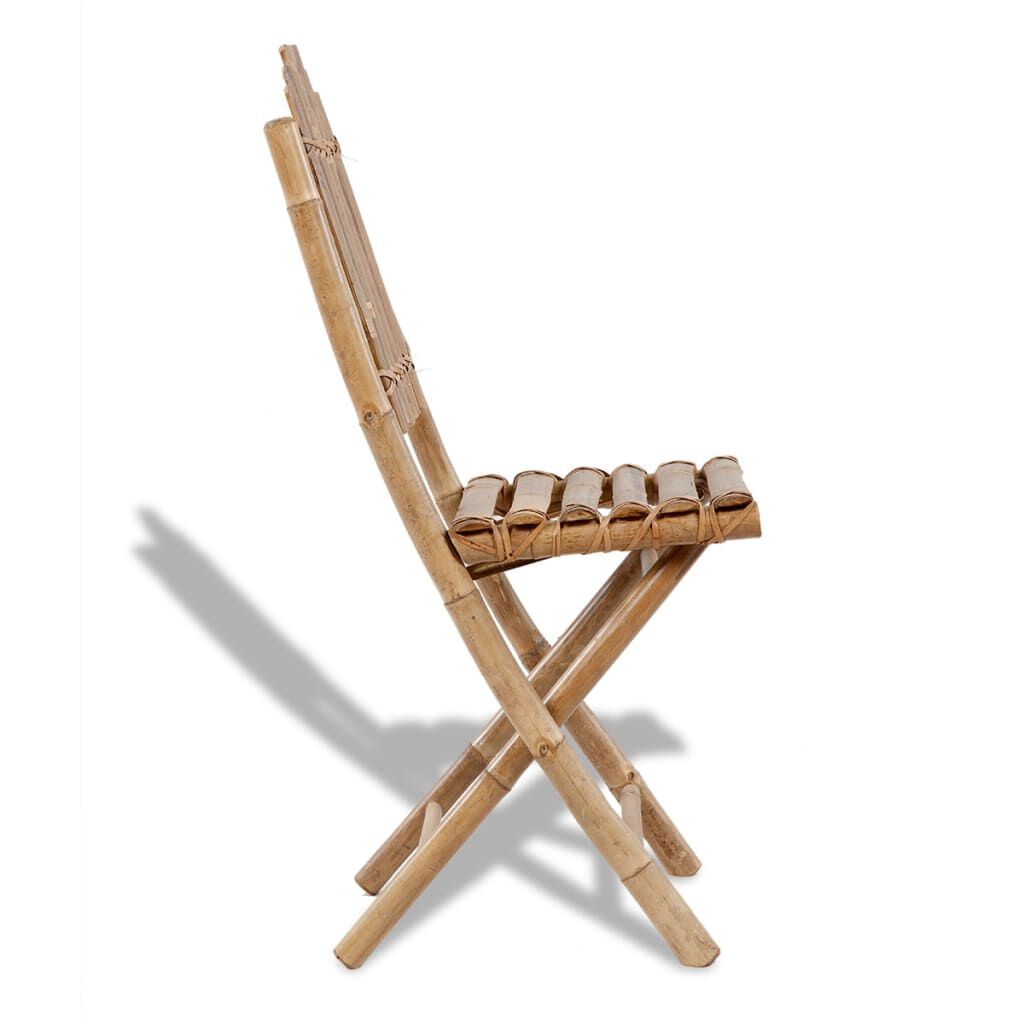 vidaXL Folding Garden Chairs 2 pcs Bamboo